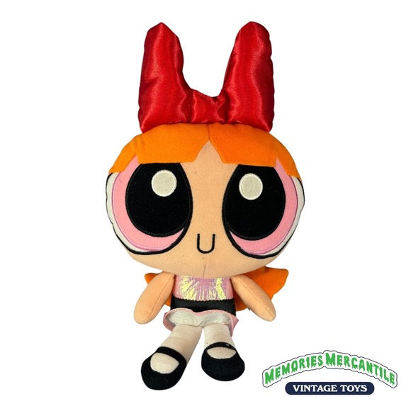 Vintage 2001 Powerpuff Girls Blossom Plush Doll Toy Cartoon Network Collectible - Picture 1 of 2